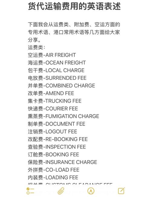 貨運服務英文貨運服務英文縮寫